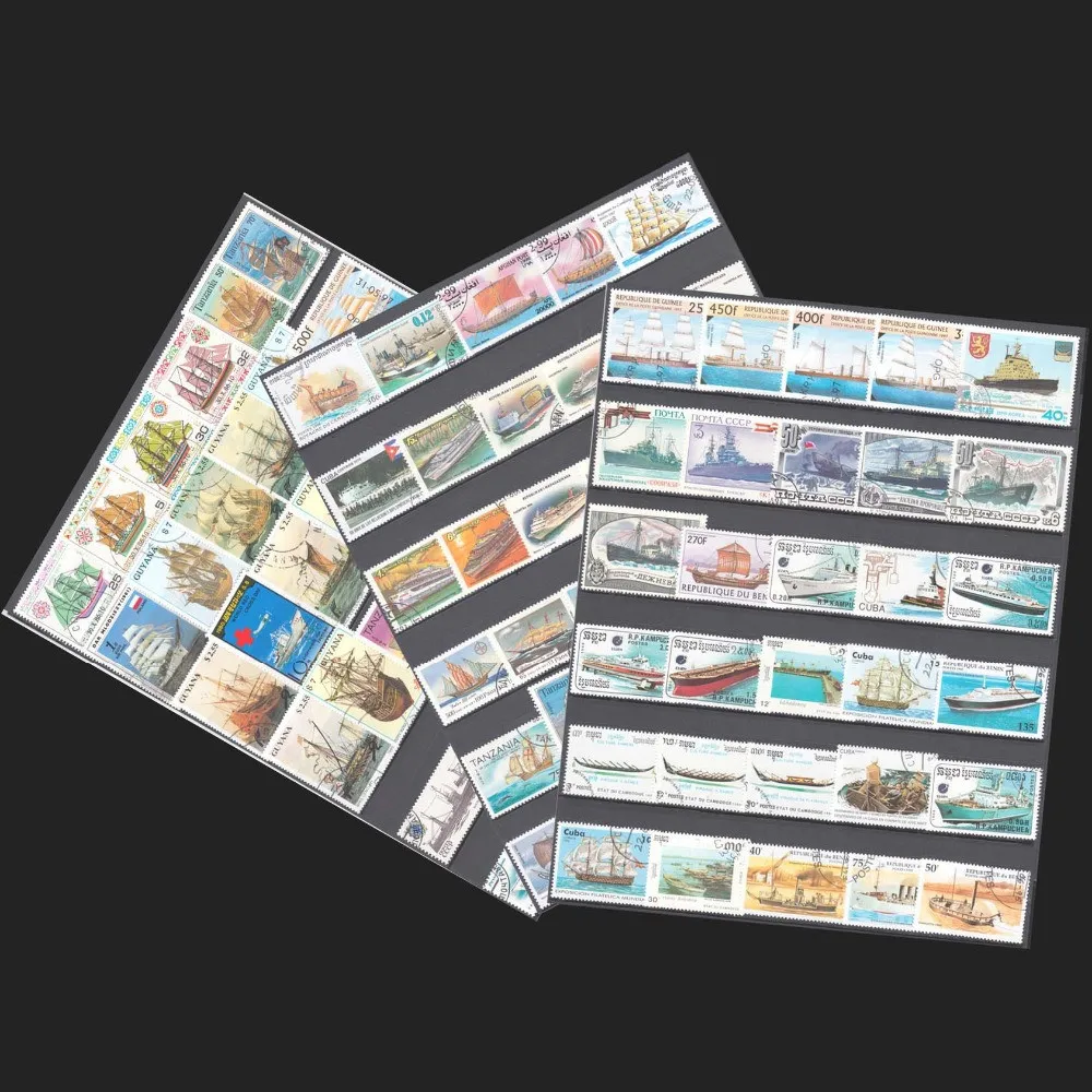 Collectible Vintage Postage Stamps - 100 Special Stamps of Ships and