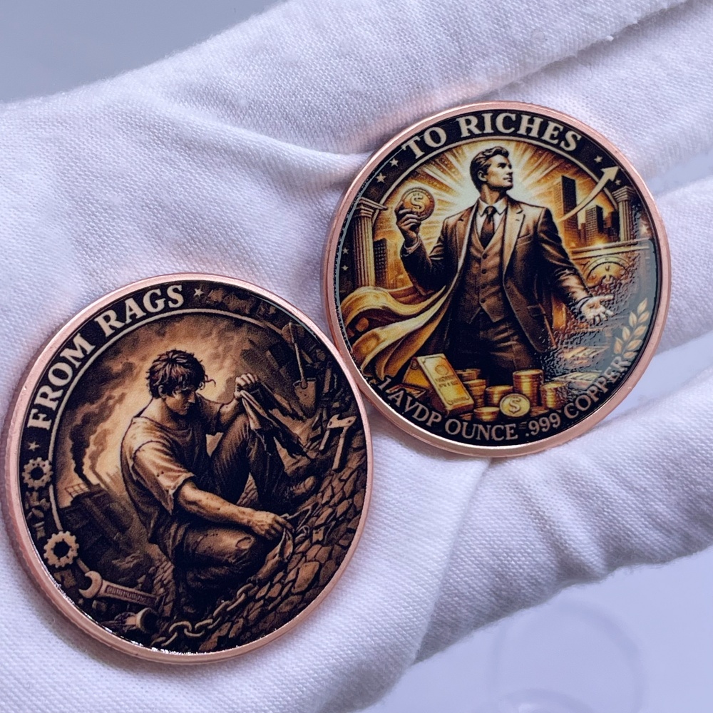 Vintage Collectible Coins - From Rags To Riches Theme .999
