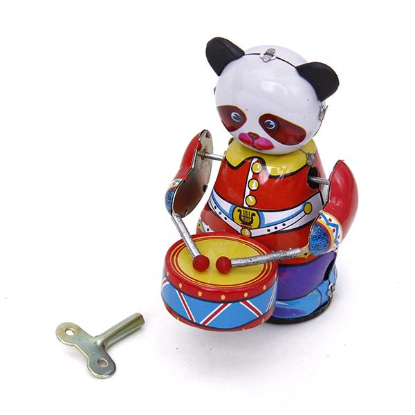 Vintage Collectibles Toys - Wind Up Clockwork Panda Drummer Toy