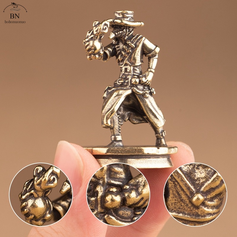 Vintage Collectible Ornaments - solid Brass Dance Cowboy Figurines Miniatures