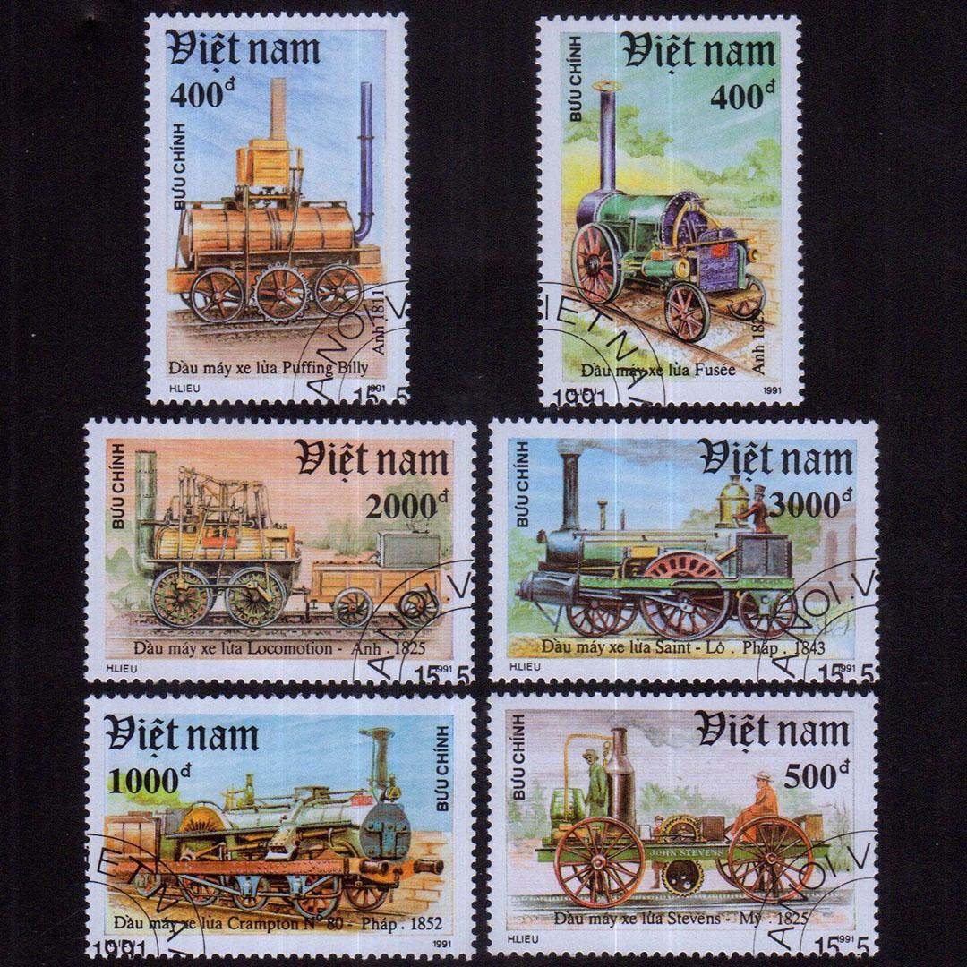 Collectible Vintage Postage Stamps - Vietnam Post Stamps Postage Datestamped Y1991