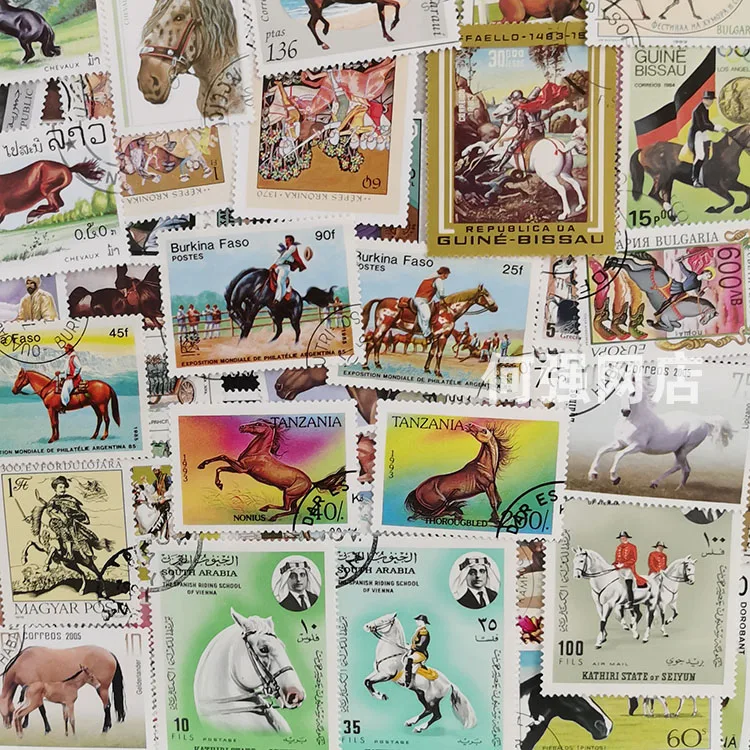 100 Different Horse Stamps Non - Collectible Vintage Postage Stamps ulasan dan harga
