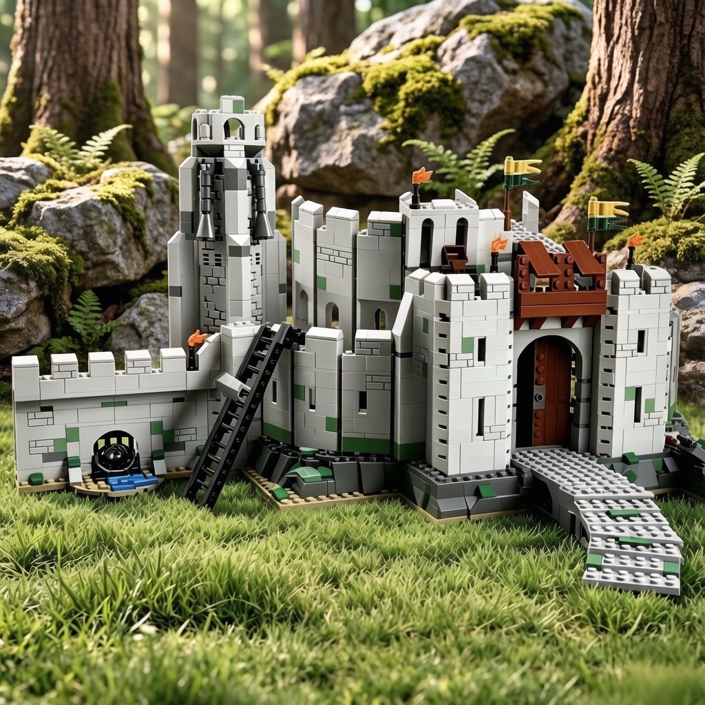 Medieval Castle Fortress DIY A - Vintage Collectible Ornaments ulasan dan harga
