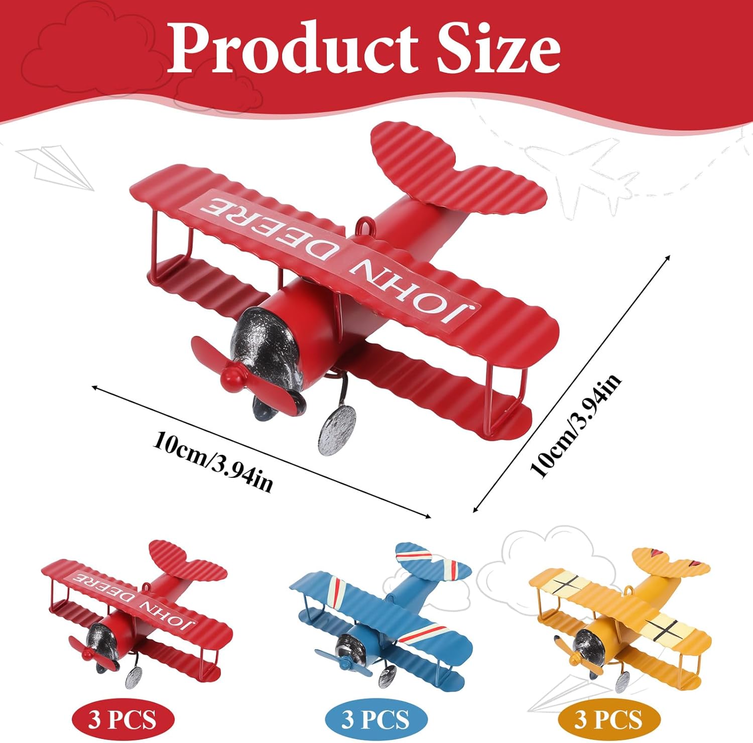 Vintage Metal Airplane Model R - Vintage Collectible Ornaments ulasan dan harga