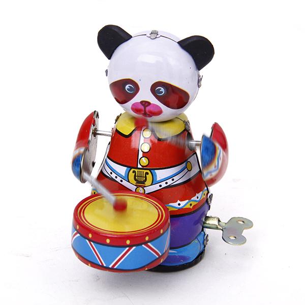 Wind Up Clockwork Panda Drumme - Vintage Collectibles Toys ulasan dan harga