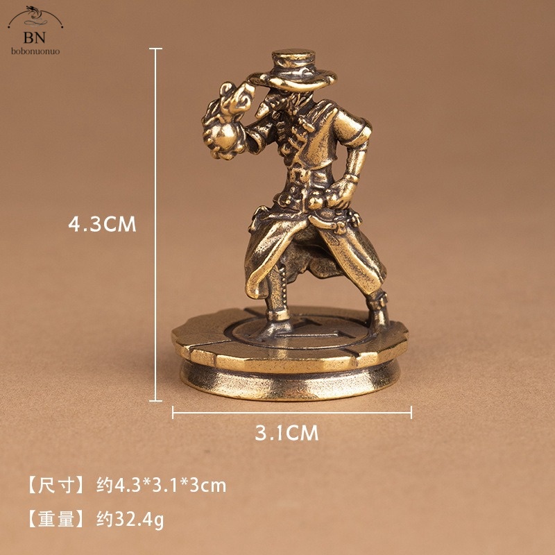 solid Brass Dance Cowboy Figur - Vintage Collectible Ornaments ulasan dan harga