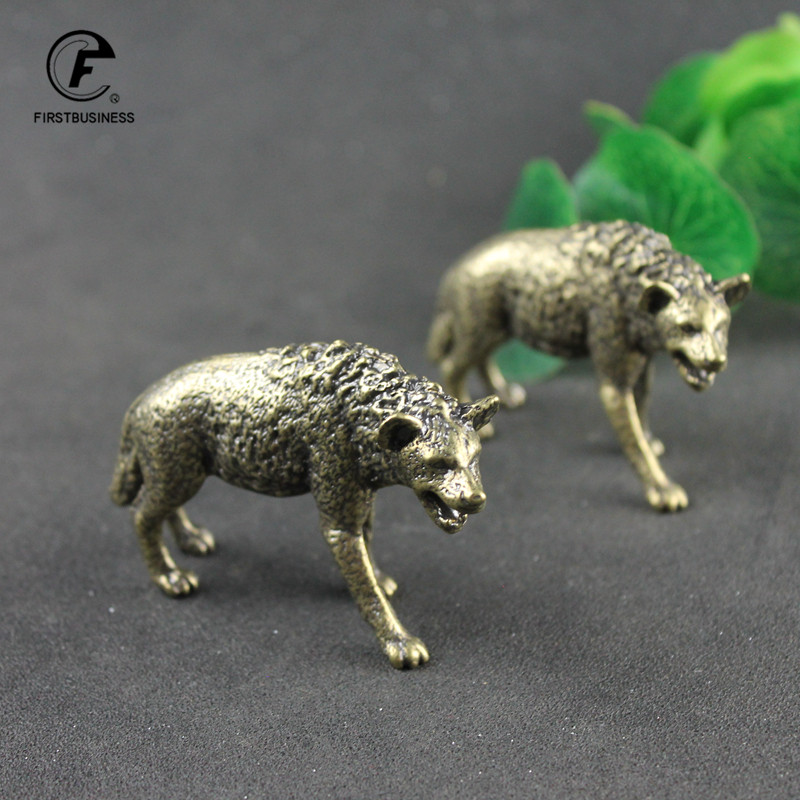 Solid Brass Hyena Figurine Min - Vintage Collectible Ornaments ulasan dan harga