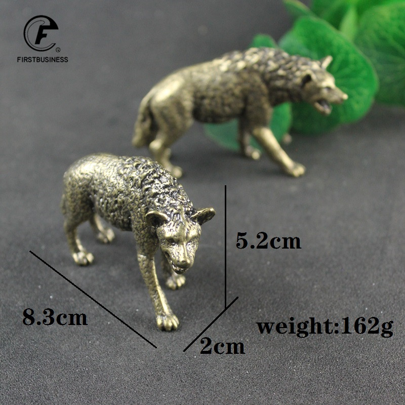 Solid Brass Hyena Figurine Min - Vintage Collectible Ornaments ulasan dan harga