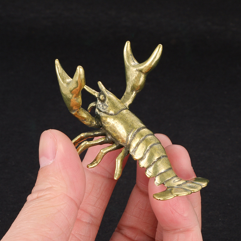 【F】Solid Brass Crayfish Orname - Vintage Collectible Ornaments ulasan dan harga