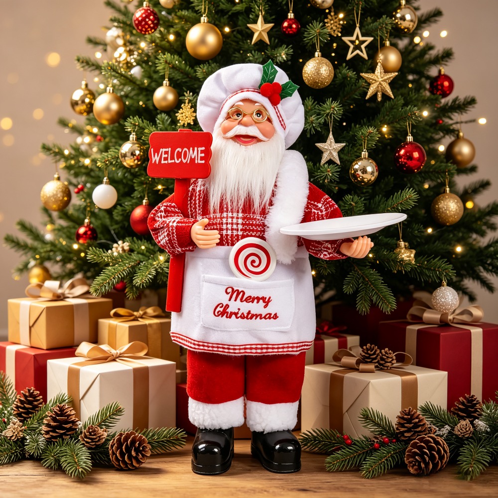 A Christmas chef-themed Santa  - Vintage Collectible Santa ulasan dan harga