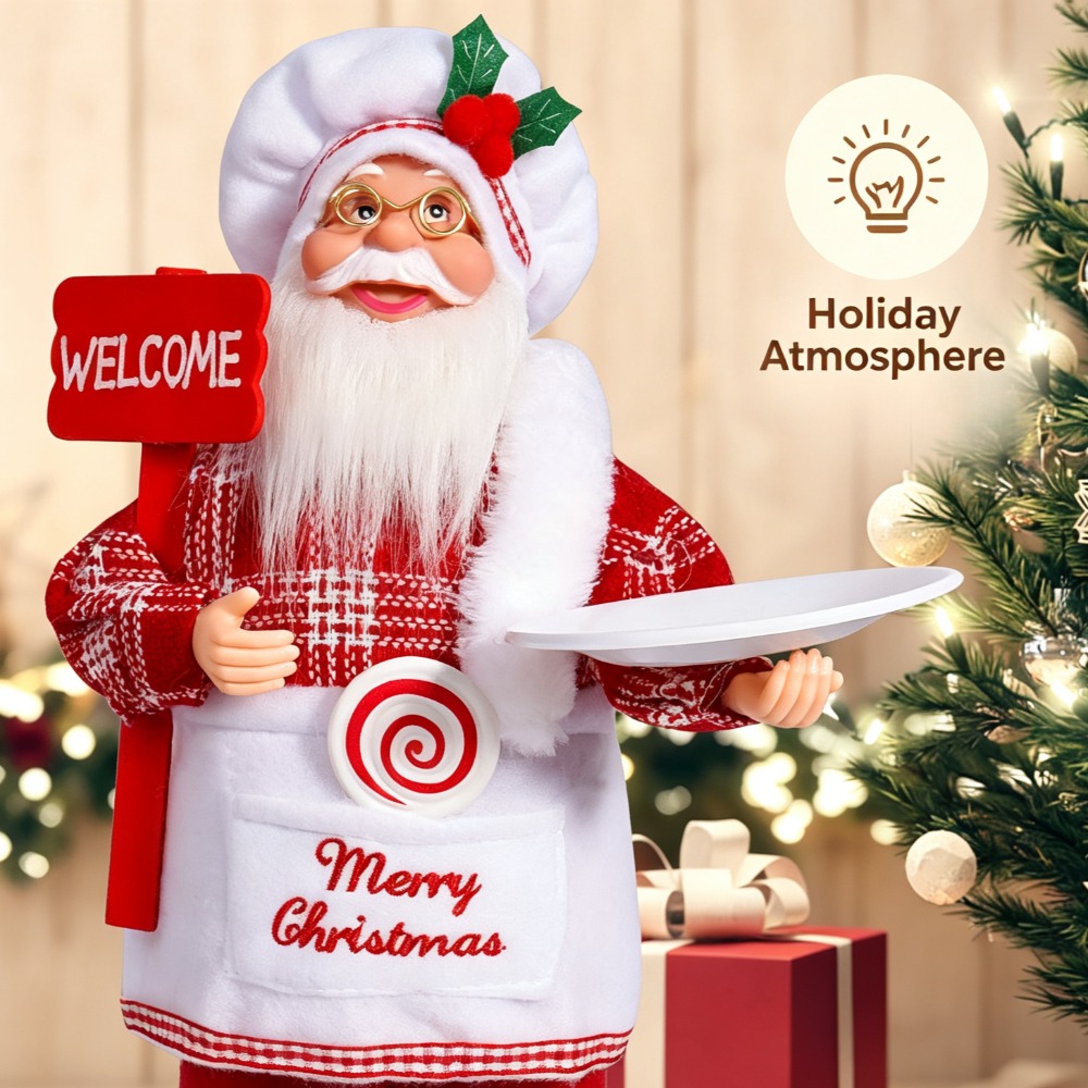 A Christmas chef-themed Santa  - Vintage Collectible Santa ulasan dan harga