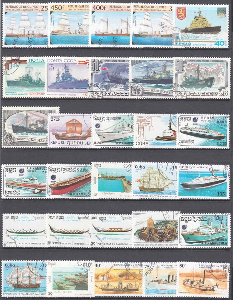 100 Special Stamps Of Ships An - Collectible Vintage Postage Stamps ulasan dan harga