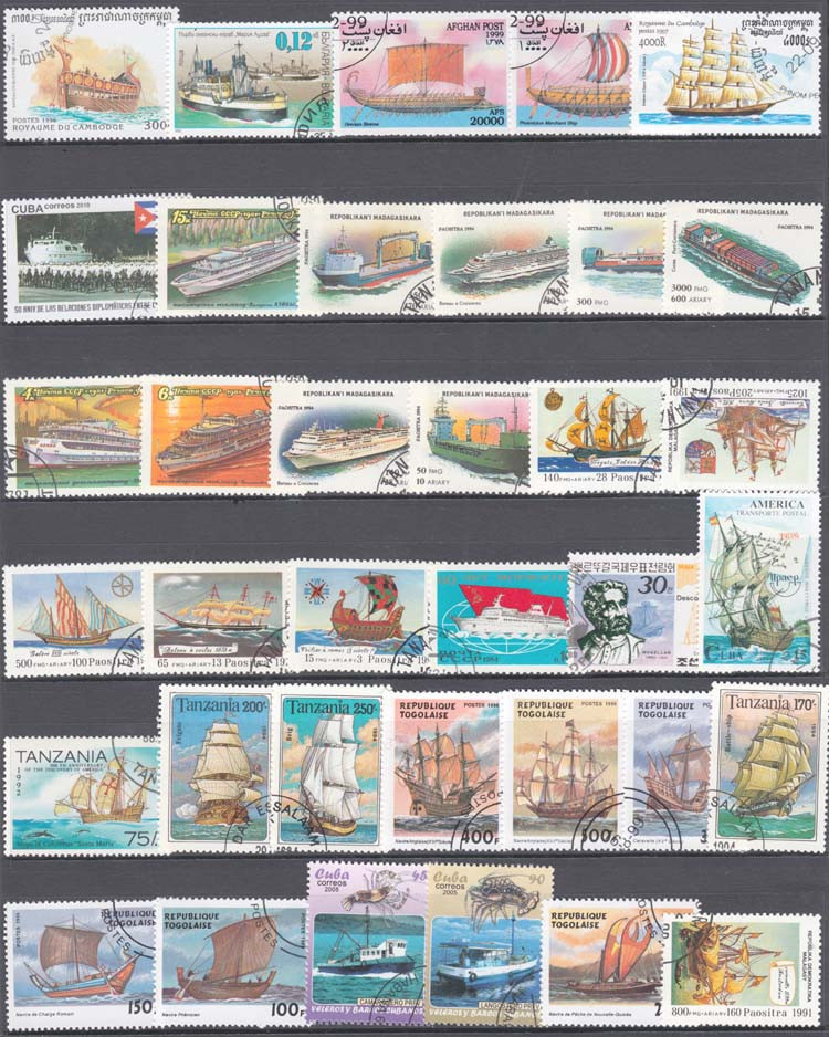 100 Special Stamps Of Ships An - Collectible Vintage Postage Stamps ulasan dan harga