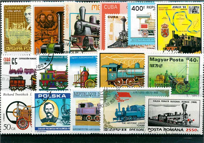 50Pcs/Lot Vintage Old Train St - Collectible Vintage Postage Stamps ulasan dan harga