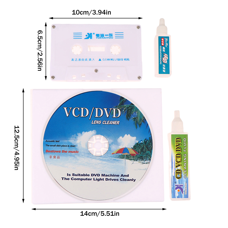 Hot CD VCD DVD Player Lens Cle - Cassette Tape Head ulasan dan harga